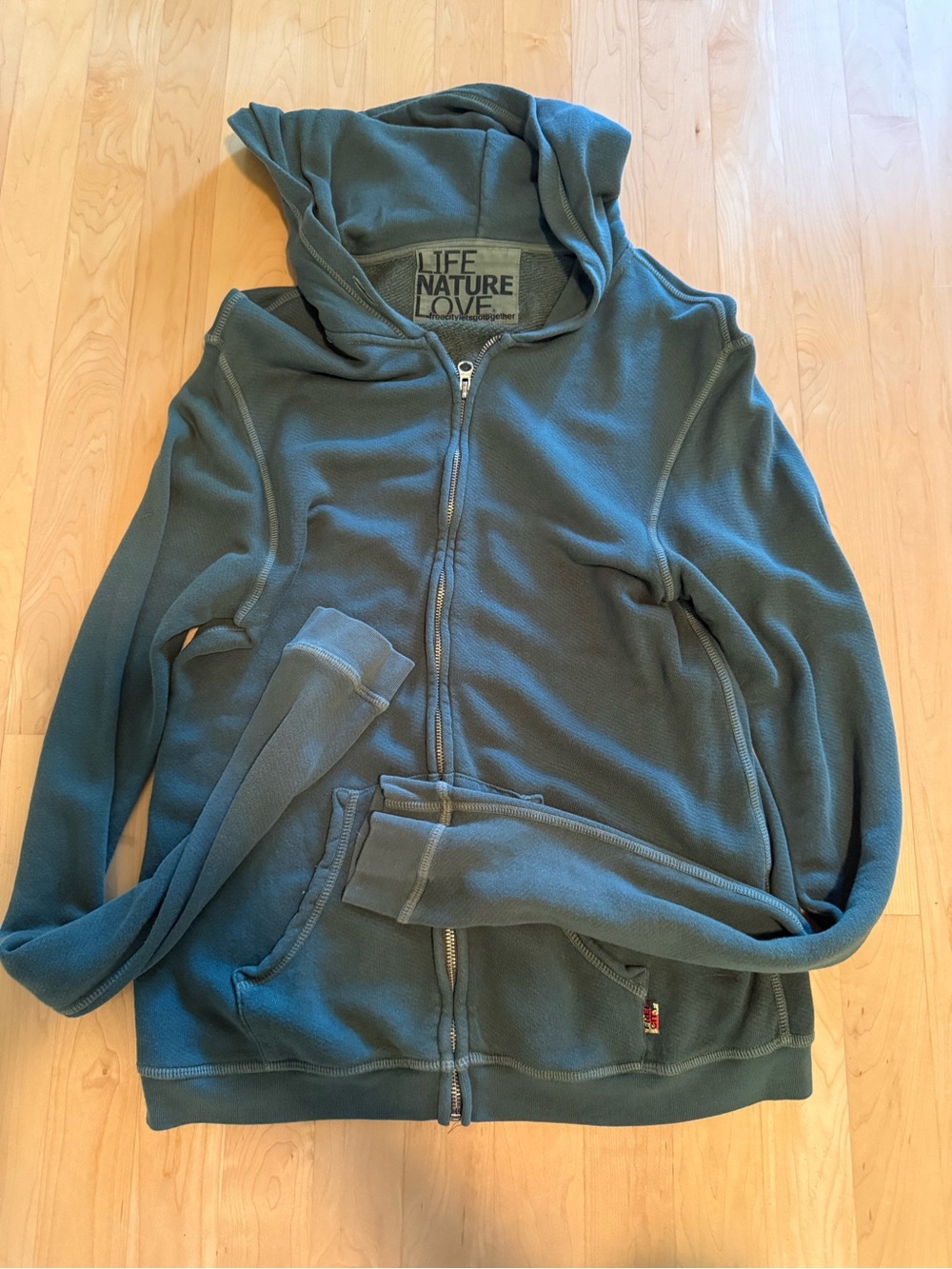 Freecity Green Zip-Up Hoodie